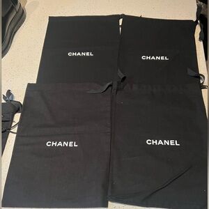Chanel black dust bag bundle 9.5 x 13